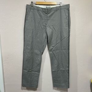 Gap 16 Gray Outseam Stripe Stretch True Straight Dress Pants